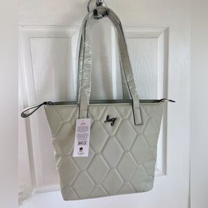 NWT! Lug Paddock Satin Luxe VL Tote in Pebble